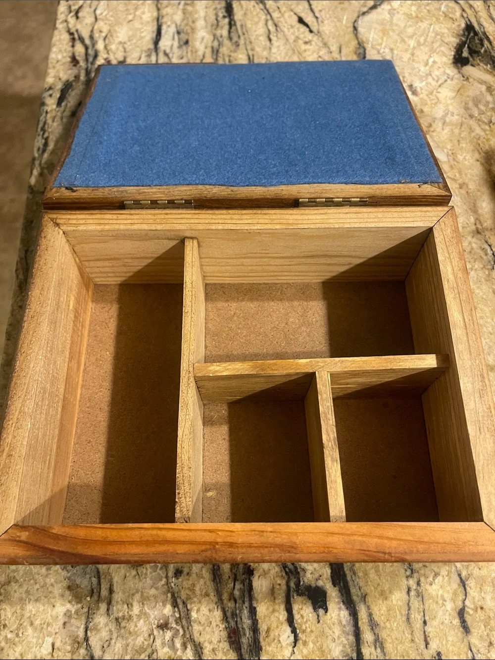 Vintage Handmade Wood Keepsake Jewelry Box